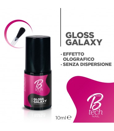 Sigillante semipermanente unghie multicolore glitter  senza dispersione Gloss Galaxy 10ml